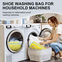 1pc 360° Shoe Washing Bag, Suitable For All Shoe Types, With Anti-Deformation Design And Soft Velvet Lining To Fully Protect Sports And Casual Shoes During Machine Washing. Machine Washable And Air Dryable, Practical Household Laundry And Washing Machine Accessory. Fashionable Multifunctional Design, Suitable For Wedding Decoration And Home Decor. - Multicolor - View 7