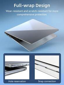 DANYCASE 磨砂保护壳，兼容 MacBook Air 13.6 A2681 A3113、Air15 A2941 A3114、Air 13.3 A1932/A2179/A2337、Pro13 A2251/A2289/A2338 - 無色 - 查看 6
