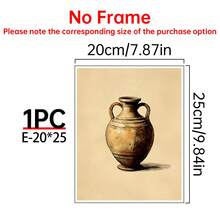 1/10PCS Retro European Classical Art Canvas Wall Art Set, Retro Sketch Printing Set (Dog, Vase, Bust, Plant, Bird, Sea View), Used For Room Aesthetics, Optional Frame Wall Decoration, Rural Farmhouse And Retro French Home Decoration - Multicolor - View 29