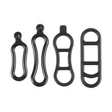 A Set Bicycle Headlights Silicone Straps Taillights Fixed Rubber Bands Riding Front Handles Seat Poles Installation Accessories - Black - View 9