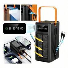 Power Bank 120000mAh Batería Portátil Cargador Ultrarápida para Viajes, Camping y Emergencias - Negro1 - Ver 1