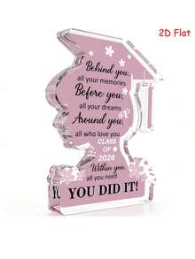 2/1pc 2026 Graduation Decorations, 2026 Graduation Gifts, Graduation Souvenirs, Acrylic Award Plaque, Inspiring Decor, Graduation Ceremony, Graduation Presents - Multicolor - View 4