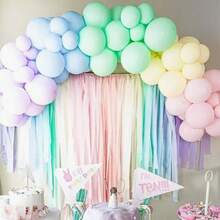 163pcs Pastel Macaron Color Balloon Arch Set, Suitable For Birthday Party, Baby Shower, Christening, Gender Reveal And Wedding - A-1 - View 4