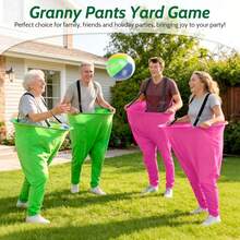 Multi Color Team Grandma Pants Yard Game, 2 Balls And 1 Pump And 1 Harness - A Complete Adult Party Set Suitable For 8 Or More Players, Backyard And Outdoor Group Games For Family And Friends Gatherings - View 8