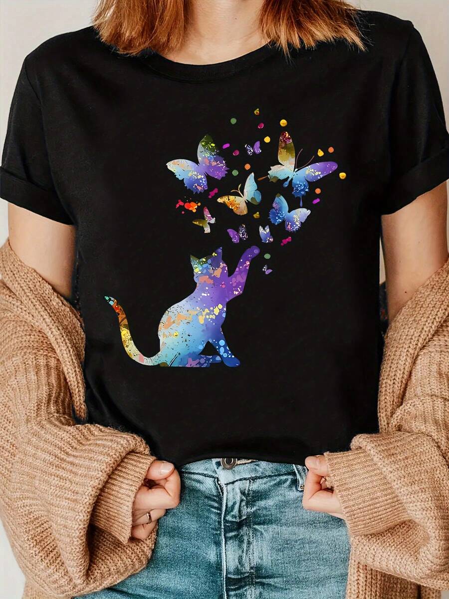 Women T-Shirts - Black - View 1