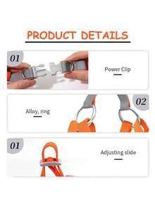 Bộ 1 dây đeo và dây dắt thú cưng màu đen, áo phản quang có thể điều chỉnh, phù hợp cho chó nhỏ/trung bình, mèo, thỏ, dây đeo thỏ có thể điều chỉnh, dây đeo kèm dây dắt, dây dắt có thể điều chỉnh, đồ dùng cho thú cưng - màu đen - Xem 3