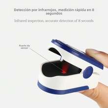 Oxímetro de Pulso con Clip para Dedo LK87LK88 LK89, Monitor de Saturación TFT, Detector de Frecuencia Cardíaca - Azul y blanco (pantalla LED) - Ver 3