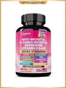 1 Pcs Women's Hormone & Cycle Support |   All-In-One Supplement With Myo-Inositol, D-Chiro Inositol & 13+ Active Ingredients |   90 Vegan Capsules |   Made In USA - 1瓶 - 查看 8