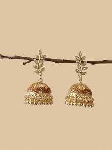 Elegant Faux Pearl Decor Round Hollow Creative Pattern Drop Earrings, Suitable For Daily Wear - Pendant Type - View 4