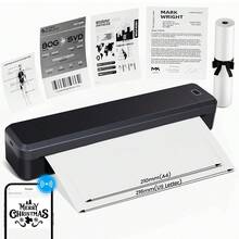 Marklife X8 Thermal Label Printer, Mini Portable Inkless Wireless Printer, Bluetooth Self-Adhesive Label Printer, Compatible With IOS And Android, Supports 210~216mm Thermal Paper/Tattoo Paper, Suitable For School, Office, Small Business A4 Printing/Document Printing - Multicolor - View 1
