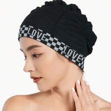 New High Elastic Waterproof Breathable Non-Constrictive Plus Size Unisex Swimming Cap - A - View 6