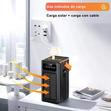 Power Bank 120000mAh Batería Portátil Cargador Ultrarápida para Viajes, Camping y Emergencias - Negro1 - Ver 10