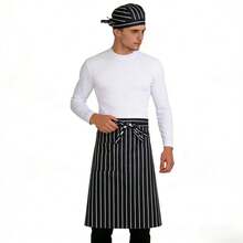 2pcs/Set Kitchen Cooking Set - Chef Apron And Work Hat, Suitable For Waiters, Chefs And Bakers - Multicolor - View 12