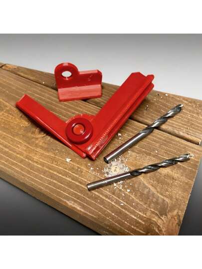 5-Angle Adjustable Drill Guide Rail | 0°, 30°, 45°, 60°, 90° Precise Positioning, 3 Replaceable Lengths Compatible With Short/Long Drill Bits, Single-Handed Operation, Portable Woodworking DIY Auxiliary Tool