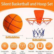 Quiet Basketball, Foam Basketball, Indoor Training Quiet Ball, Quiet Foam Indoor Training Ball, Suitable For Various Indoor Activities, Thanksgiving, Christmas And Halloween Gifts - Multicolor - View 19