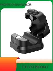 Black & White Magnetic Cable Organizer Clips, Compact & Durable For Desk/Wall Mount, Suitable For Storing Phone Cables, Chargers, Great For Tech Enthusiasts & Students, Includes Bracket & Clips, No Drilling Required - Multicolor - View 2