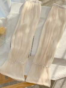 1 Pair New Pearl Mesh Sleeve Covers, Women's Loose Driving Gloves, Summer Sun Protection, Fashion - Multicolor - View 7