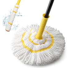 Self-Wringing Twist Mop For Floor Cleaning Long Handled Microfiber Floor Mop With Top Scouring Pad For Kitchen Hardwood Restaurant Bathroom Garages Warehouses Office 57-Inch - 粉紅色扭紋拖把 - 查看 3