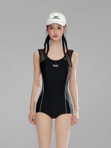 Women Swim Dresses - Brick Red - View 5