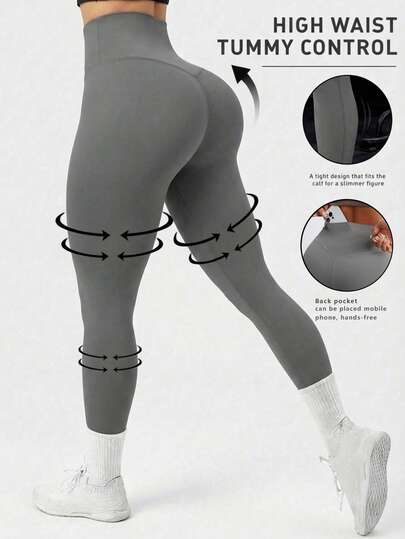 FWH Leggings de cintura alta adelgazantes/Diseño de pierna adelgazante de cintura alta, adecuados para correr y deportes al aire libre/Rendimiento deportivo/Estilo de vida activo, Leggings de compresión/Leggings moldeadores/Leggings básicos, Leggings de compresión de cintura alta para mujer