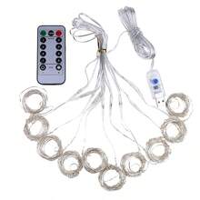 1pc USB Powered LED Curtain String Lights, 8 Modes Indoor Holiday Hanging LED String Lights, Atmosphere Lights For Wedding, Birthday Party, Bedroom, Window, Living Room, Wall Decor (Remote Control Batteries Not Included) - USB Curtain Light - View 7