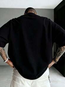 Vintage Oversized F1 Fan T-Shirt, 200g Baumwolle Unisex Top - 黑色 - 查看 3