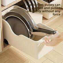 Heavy Duty Rolling Storage Cabinet Pantry Organizer Set Space Saving Design Suitable For Pots Pans Spices Pot Lids Under Sink Kitchen Cabinet Storage Easy Assembly Rolling Shelves Mobile Kitchen Organizer Multi-Tier Storage Solution Durable Metal Frame Compact Kitchen Storage System Wheels Casters Adjustable Shelving Units Free Standing Storage Rack Vertical Space Organization Solution Home Storage Furniture Garage Workshop Storage Cabinet - White - View 10