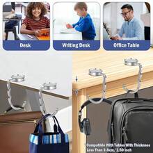 1/2pcs Folding Bag Hanger Rack Portable Alloy Handbag Table Hook Non-Slip Multipurpose Purse Key Holder Storage Accessories Organizer Display Stand - View 6