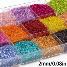 3000pcs Colorful Silver-Plated Glass Seed Beads, For DIY Handicraft Jewelry Making Supplies - DIY - View 3