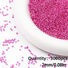3000pcs Colorful Silver-Plated Glass Seed Beads, For DIY Handicraft Jewelry Making Supplies - DIY - View 29