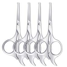 ANDVICTORY 1/2/4 pièces Tondeuse à poils de nez, Ciseaux de beauté, Outils de maquillage, Épilateur facial, Mini ciseaux de toilettage sains à bout rond, Taille-sourcils - Multicolore - Voir 9