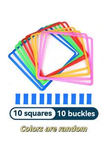 5pcs/10pcs Colorful Plastic Blocks And Connectors Agility Training Set - Ideal For Yard, Indoor And Outdoor Games, Soccer And Basketball Practice (Random Colors) - Multicolor - View 16