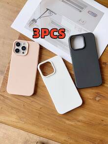 Bộ 3 ốp lưng điện thoại TPU silicon mờ, 1 đen + 1 trắng + 1 hồng, tương thích với iPhone 11/11 Pro Max/12/12 Pro/12 Pro Max/13/13 Pro/13 Pro Max/14/14 Pro/14 Pro Max/14 Plus/15/15 Pro/15 Pro Max/15 Plus/16/16 Pro/16 Pro Max/16 Plus/17/17 Pro/17 Pro Max - Nhiều màu - Xem 4