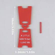 1pc 3D Printed Mini Decorative Sign, Romantic "I Love You" Mini Indicator Plate, Decoration, Valentine's Day Gift - Multiple Styles - View 2
