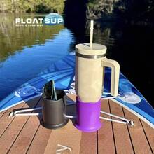 A Blue Surfboard-Style Water Bottle Holder / Drink Holder / Cup Holder - Multicolor - View 8