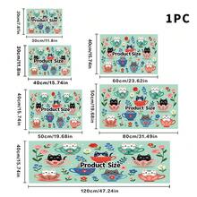 1 pieza Alfombrilla de secado multiusos con estampado de gato de fibra de poliéster, posavasos para cafetera, regalo para el hogar, decoración de escritorio - XYLSD-203 - Ver 17