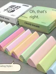 Triangular Erasers, Smudge-Free, Crumb-Free, Clean, Cute Ink Stamp Multicolor - A - View 4