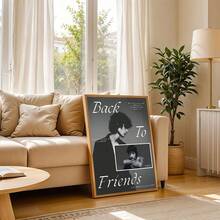1pc Frameless Decorative Poster Friends Vintage Music Poster Home Decor Wall Art Canvas Painting - Retro - View 7