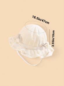 1pc Baby Girl Lace Breathable Bowknot Sun Hat, Versatile Bucket Hat Suitable For Everyday Wear And Outdoor Activities, Girls Spring/Summer - Multicolor - View 4