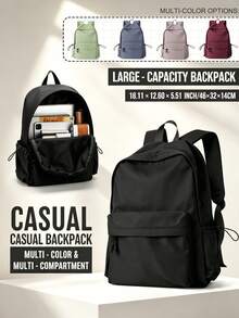 Multi-Pocket Casual Backpack For Men Women, Lightweight Water Resistant Daypack With Mulit-Color Options, Breathable Decompression Shoulder Straps & Anti-Theft Hidden Pocket, Large Capacity Laptop Backpack For College, Work, Travel & Daily Use, Ideal For Students, Commuters & Outdoor Activities - Multicolor - View 12