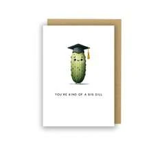 Funny Pickle Graduation Card: "So Proud Of You!", "Proud Of You" Card , Funny Graduation Gift (Unisex) , Pun Card, Graduation Gift - Multicolor - View 11