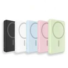 Designer Style 5000mAh Magnetic Wireless Power Bank With 20W USB-C PD Fast Charge, Slim Portable Charger With Strong Magnetic Ring For Stable Everyday Charging, Ideal For Office Travel Handbag Carry, Mother's Day, Anniversary, Birthday, Christmas, New Year Gift Idea - 預設 - 查看 10