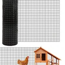 Heavy Duty 1/2 Inch Hardware Cloth – 19 Gauge Galvanized Welded Wire Mesh,  Hot-Dipped For Rust Resistance – Ideal For Chicken Coops, Rabbit Cages, Garden Fencing, Rodent Control – Silver - Black Plastic Dip1.2*15m - View 1