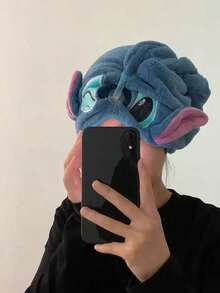 Disney, 1/2pcs, Stitch&Angel Shower Caps, Cute Dry Hair Caps, Fast Drying Microfiber Shower Caps, Thick And Soft Absorbent Towels, Women's Hair Care Accessories, Suitable For Daily Family, Travel, And Campus Use - Multicolor - View 6