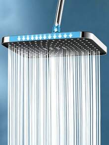 12-Inch High Pressure Square Fixed Shower Head, Wall-Mounted High Flow Rainfall Shower Head With Waterfall Effect, Durable Plastic Square Design, Strong Water Flow, Multi-Function Shower, G1/2 Universal Interface, Suitable For Ceiling Or Wall Installation, Ideal For Home And Hotel Bathrooms, Modern Bathrooms And RV Showers, Upgrade Your Bathroom For A Luxurious Bathing Experience - Multicolor - View 3