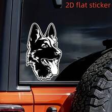 German Shepherd Black Outline Vinyl Sticker | Waterproof Decal Suitable For All Vehicles, Laptops, Surfaces - A - View 2