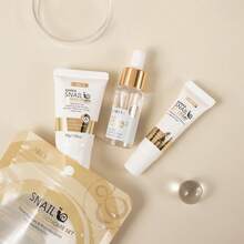 LAIKOU Snail Skincare Set 3PCS - Moisturizing Facial Cleanser, Eye Cream & Face Cream, Travel Size Kit For All Skin Types - 1set - View 1