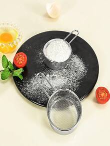 Stainless Steel Powder Sifter | Multi-Functional Mini Flour Sieve, Fine Mesh Powder Dispenser, Cocoa And Coffee Powder Filter, Essential For New Year And Spring Festival Baking, Portable Home Baking Drainage Sieve, Christmas Party Decoration Tool - Multicolor - View 7