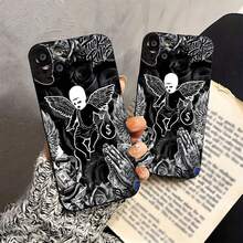 Diseño alternativo para fundas de teléfono, compatible con Samsung, Apple, VIVO, OPPO,  y Honor. Fabricada en TPU, ofrece protección contra golpes y caídas. Un regalo ideal para amigos y familiares. - Negro - Ver 5
