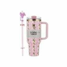 Stanley X LoveShackFancy 40 Oz Blooming Heirloom Quencher Tumbler With Handle & Straw – Stainless Steel Insulated Travel Cup - Hồng - Xem 1